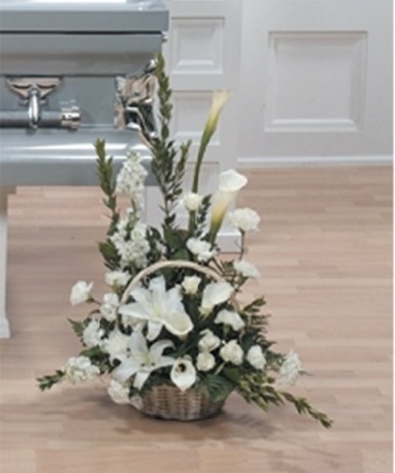Stately Lily Tribute Basket