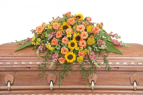 Heaven\'s Sunset Casket Spray